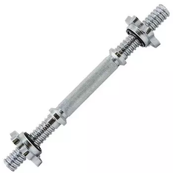 Гриф для гантели с гайками хромированный d 25 30 см. R18048
