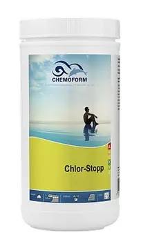 ХЛОР-СТОП, 1кг банка, гранулы для понижения уровня хлора Chemoform 0585001