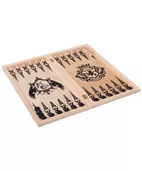Игра 3 в 1 (нарды, шахматы, шашки) большая Рыцари 255-18