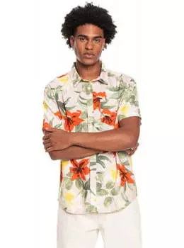 Рубашка С Коротким Рукавом Quiksilver Garden Path Soft Pink Garden Pat