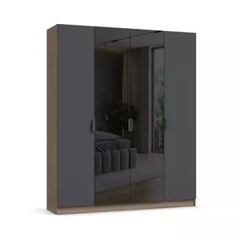Шкаф BOSS QUADRO 180, Дуб Денвер Трюфель, Графит софт