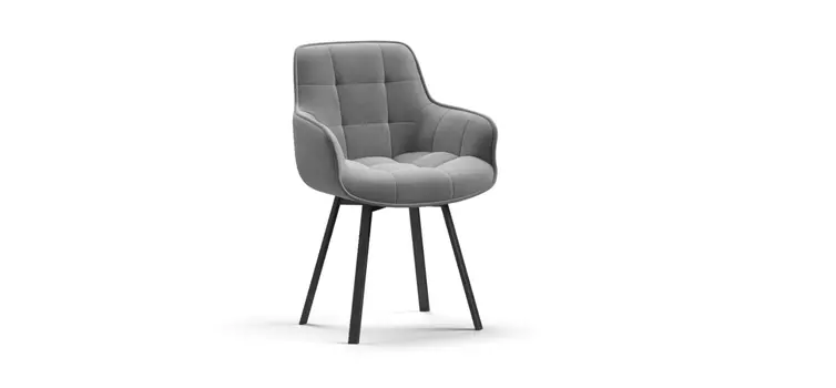 Стул Спин Velutto серый, черный