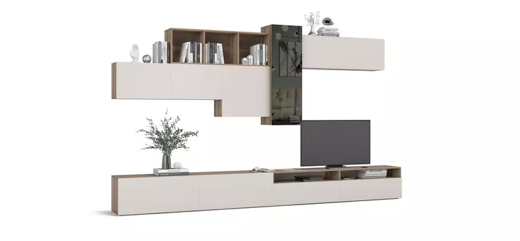 Гостиная BOSS QUADRO 12 Орех Парона, Ваниль софт
