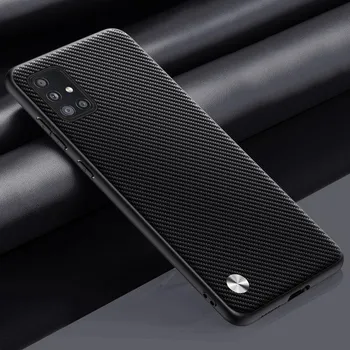 Чехол для телефона Samsung A51 A71 5G Роскошный чехол из искусственной кожи для Samsung Galaxy A51 A71 M21 M30S 4G Силиконовый защитный чехол For A51 4G оранжевый
