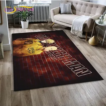3D ONE PUNCH MAN аниме ковер с героями мультфильмов, ковер для гостиной, спальни, дивана, коврик для украшения, детские игры, нескользящий напольный коврик 40x60cm(15x23in)