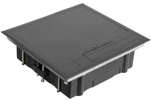 Лючок напольный Datarex DR-PRO-015211 12 (2x6) модулей, вертикальный, пластиковая крышка, серый