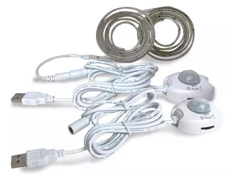 Светодиодная лента для подсветки двуспальной кровати 2x1 USB