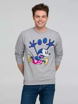 Свитшот A-A-A!!! Mickey, серый меланж, размер M