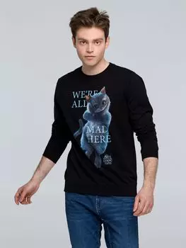 Свитшот We're All Mad Here, черный, размер XXL