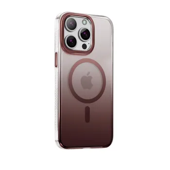 Роскошный градиентный лазерный чехол Aurora для Magsafe для iPhone 16 Plus 15 14 13 Pro Max, цветной бампер с беспроводной зарядкой, роскошный неоновый цветной чехол For iphone 16 чёрный
