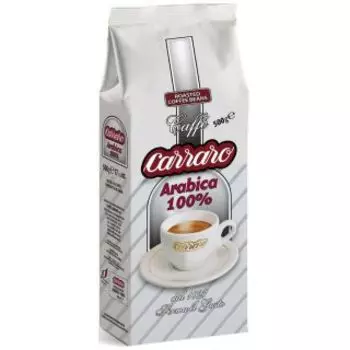 Кофе Carraro Arabica 100\%, 0,5кг (В зернах)