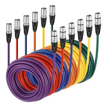 Кабель XLR цветной, 1 м/2 м/5 м, 6 шт./упаковка