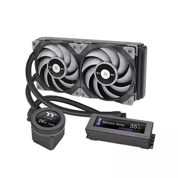 Жидкостное охлаждение Thermaltake Floe RC Ultra 240 CPU & Memory AIO Liquid Cooler для Socket 115x/2066/2011/2011-3/1356/1366/1200/AM4/AM3/AM3+/FM1/AM2+/FM2/FM2+, 2x120мм, RGB LED (CL-W324-PL12GM-A)