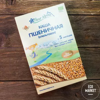 Каша пшеничная (спельтовая) с 5 месяцев, Fleur Alpine - 175 г (1 шт)