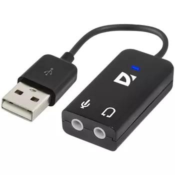 Звуковая карта внешняя Defender Audio USB, 2.0, USB, Retail (63002)