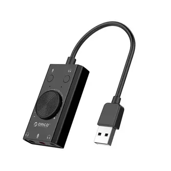 Звуковая карта внешняя Orico SC2, 2.0, USB, Retail (SC2-BK)