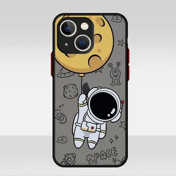 Матовый чехол с милым мультяшным астронавтом для Apple iPhone 14 11 13 7 12 Pro 7 XR XS Max 8 6s SE 2022, мягкий чехол для телефона iPhone 14