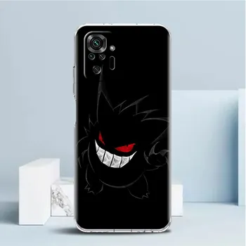 Прозрачный чехол для Xiaomi Redmi Note 11 Pro 10 9 9S 8 8T 7 9A 9C 9T 10 10C K40, прозрачный мягкий чехол для телефона с забавным покемоном Gengar Redmi Note 11 Pro 5G