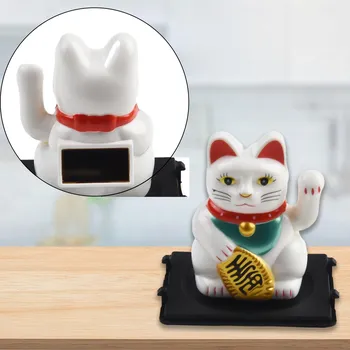 Украшение для автомобиля Lucky Cat 1 шт. Автоматический машущий мультфильм Wanliang-Yellow