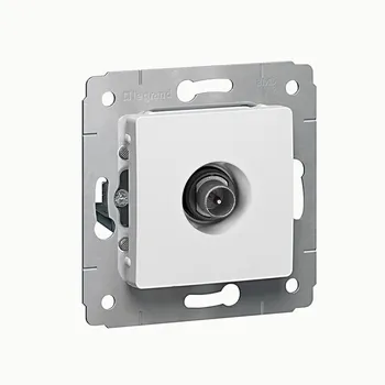 Розетка TV Legrand Cariva, белый, проходная, без рамки (773680)