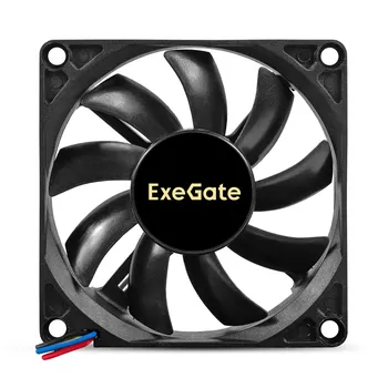 Вентилятор ExeGate ExtraSilent ES08015S2P, 80 мм, 1600rpm, 16.5 дБ, 2-pin, 1шт, черный (EX295233RUS)