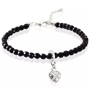 ALERIE-ACCESSORIES Браслет из натурального агата Miniature Black Love