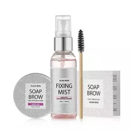 ALISA BON Набор для фиксации бровей Magic Brow Soap Ягодный микс