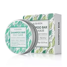 ALISA BON Твердый шампунь для волос SHAMPOO BAR «Крапива Мята Ментол» 60.0