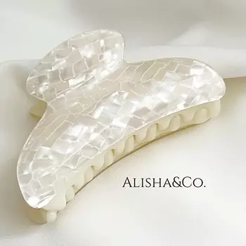 ALISHA&CO. Крабик для волос большой Pearl Shell
