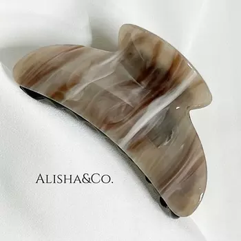 ALISHA&CO. Крабик для волос большой Dusty Rose Shell