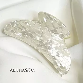 ALISHA&CO. Крабик для волос большой Pearl Shell
