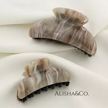 ALISHA&CO. Крабик для волос Пыльная роза большой набор 2 шт.