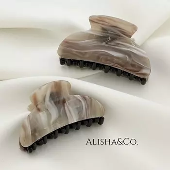 ALISHA&CO. Крабик для волос Пыльная роза средний набор 2 шт.