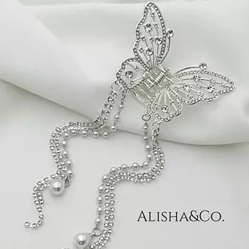 ALISHA&CO. Крабик для волос со стразами Diamond Butterfly