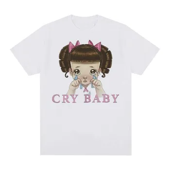 Футболка с рисунком из мультфильма «Cry Baby» от Melanie Martinez, унисекс, милые футболки в стиле ретро в стиле Харадзюку, футболка большого размера из 100% хлопка L