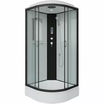 Душевая кабина Niagara Classic 80х80 черная стекло прозрачное