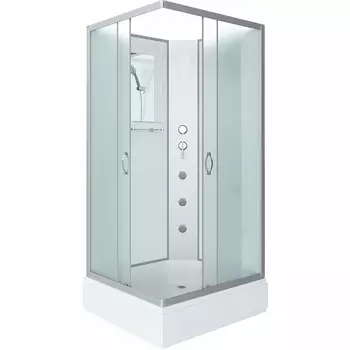 Душевая кабина Niagara Classic 90х80 хром стекло матовое с гидромассажем