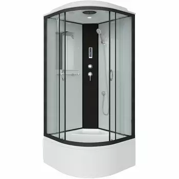 Душевая кабина Niagara Classic 90х90 черная стекло прозрачное