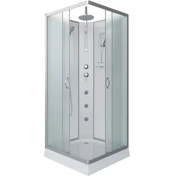 Душевая кабина Niagara Classic NG-1101-14BKTG 90х90 см, без крыши, с гидромассажем и тропическим душем
