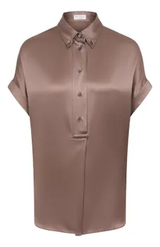 Атласная блузка Brunello Cucinelli