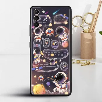 Astronaut Cartoon Soft Case For Samsung Galaxy S22 S20 FE S21 S10 S9 Plus S8 Note 20 Ultra 10 Lite Phone Cover Shell Samsung S22 5G
