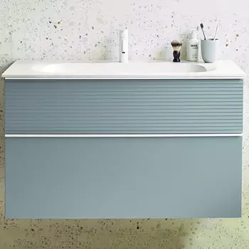 Тумба с раковиной Burgbad Fiumo 120 SFXN122F3957FOT55G0223C0001*1, Eisblau Softmatt