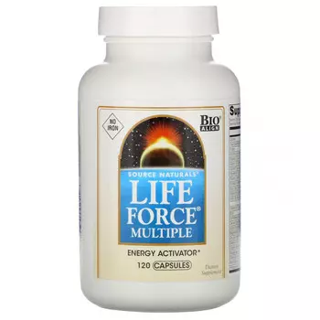 Source Naturals, Мультивитамины Life Force, без железа, 120 капсул