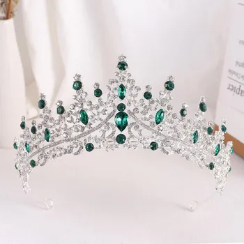 Новая свадебная корона в стиле барокко, атмосферная корона со стразами, корона на день рождения, аксессуары для волос, аксессуары для свадебного платья