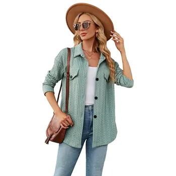 New Minimalist And Versatile Commuting Casual Women S Long Sleeved Sweatshirt Jacket Knitted Cardigan Jacket S вино красного