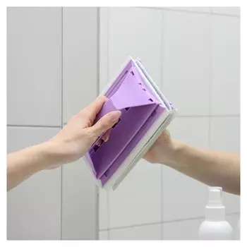 Окномойка-трансформер, силиконовый сгон, 2 насадки размером, 18×11 см