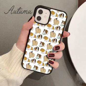 Чехол для телефона с забавным рисунком морской свинки для iPhone 11 12 13 14 Pro Max mini X XR XS SE 2020 6S 7 8 Plus Samsung Galaxy S21 S22 iPhone 6plus