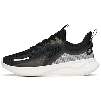 Anta Lingyun One Running Series Shock Absorbing Durable Low Top Running Shoes Women sneaker Black Purple 122215541R-4 36