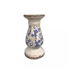Подсвечник Royal Garden Co. UK белый с синим 19 см