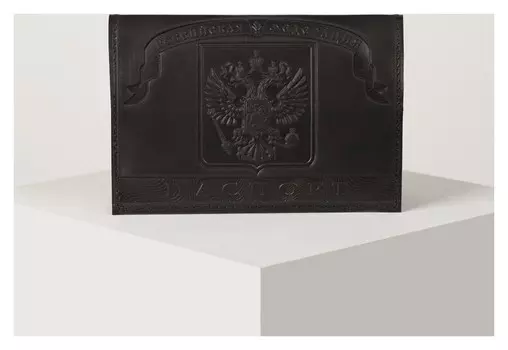 Обложка для паспорта Россия Герб цвет чёрный